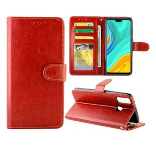 For Huawei Y8S Crazy Horse Texture Leather Horizontal Flip Protective Case with Holder & Card Slots & Wallet & Photo Frame(Brown)