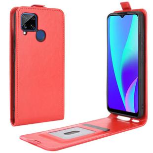 For Realme C15 R64 Texture Single Vertical Flip Leather Protective Case with Card Slots & Photo Frame(Red)