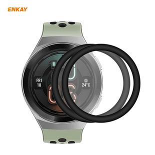 For Huawei Watch GT 2e 46mm 2 PCS ENKAY Hat-Prince 3D Full Screen Soft PC Edge + PMMA HD Screen Protector Film(Without Scale)