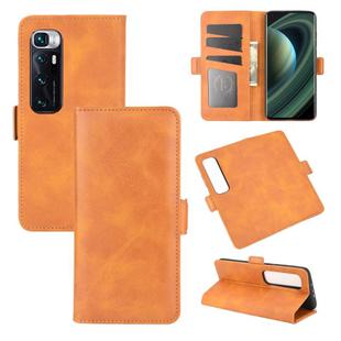For Xiaomi Mi 10 Ultra Dual-side Magnetic Buckle Horizontal Flip Leather Case with Holder & Card Slots & Wallet(Yellow)