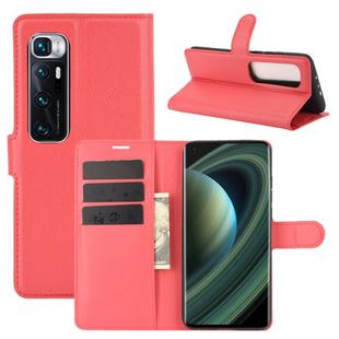 For Xiaomi Mi 10 Ultra Litchi Texture Horizontal Flip Protective Case with Holder & Card Slots & Wallet(Red)