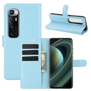 For Xiaomi Mi 10 Ultra Litchi Texture Horizontal Flip Protective Case with Holder & Card Slots & Wallet(Blue)