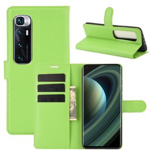 For Xiaomi Mi 10 Ultra Litchi Texture Horizontal Flip Protective Case with Holder & Card Slots & Wallet(Green)