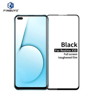 For OPPO Realme X50 PINWUYO 9H 2.5D Full Screen Tempered Glass Film(Black)