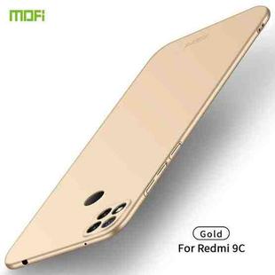 For Xiaomi Redmi 9C MOFI Frosted PC Ultra-thin Hard Case(Gold)