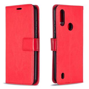 For Motorola Moto E6s (2020) Crazy Horse Texture Horizontal Flip Leather Case with Holder & Card Slots & Wallet & Photo Frame(Red)