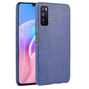 For Huawei Enjoy Z/Enjoy 20 Pro Shockproof Crocodile Texture PC + PU Case(Blue)