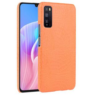 For Huawei Enjoy Z/Enjoy 20 Pro Shockproof Crocodile Texture PC + PU Case(Orange)