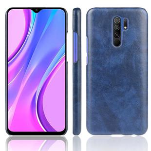 For Xiaomi Redmi 9 Shockproof Litchi Texture PC + PU Case(Blue)