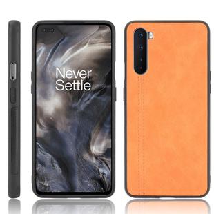 For OnePlus Nord Shockproof Sewing Cow Pattern Skin PC + PU + TPU Case(Orange)