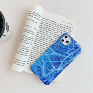 For iPhone 12 / 12 Pro TPU Smooth Marbled IMD Mobile Phone Case(Sapphire Blue F25)