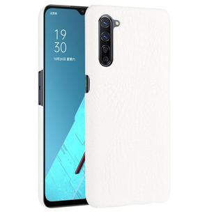 For OPPO K7 5G Shockproof Crocodile Texture PC + PU Case(White)