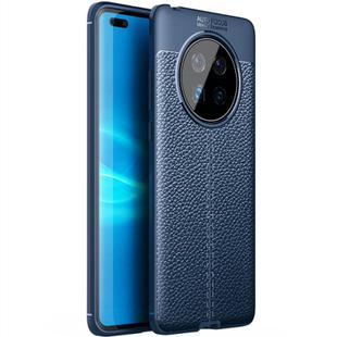 For Huawei Mate 40 Litchi Texture TPU Shockproof Case(Navy Blue)