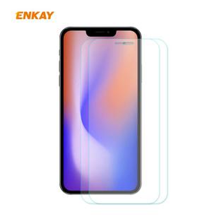 For iPhone 12 / 12 Pro 2pcs ENKAY Hat-Prince 0.26mm 9H 2.5D Curved Edge Explosion-proof Tempered Glass Film