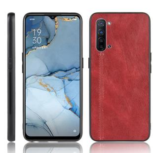 For OPPO K7 5G Shockproof Sewing Cow Pattern Skin PC + PU + TPU Case(Red)