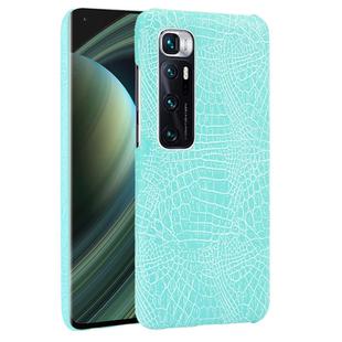 For Xiaomi Mi 10 Ultra Shockproof Crocodile Texture PC + PU Case(Light Green)