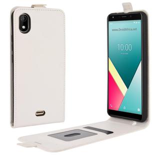 For WIKO Y61 R64 Texture Single Vertical Flip Leather Protective Case with Card Slots & Photo Frame(White)