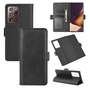 For Samsung Galaxy Note20 Ultra Dual-side Magnetic Buckle Horizontal Flip Leather Case with Holder & Card Slots & Wallet(Black)