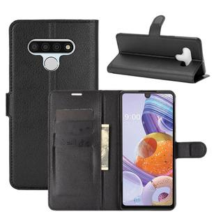 For LG Stylo 6 Litchi Texture Horizontal Flip Protective Case with Holder & Card Slots & Wallet(Black)