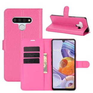 For LG Stylo 6 Litchi Texture Horizontal Flip Protective Case with Holder & Card Slots & Wallet(Rose red)