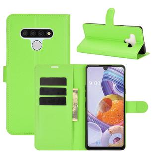 For LG Stylo 6 Litchi Texture Horizontal Flip Protective Case with Holder & Card Slots & Wallet(Green)