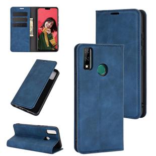 For Huawei Y8S  Retro-skin Business Magnetic Suction Leather Case with Holder & Card Slots & Wallet(Dark Blue)
