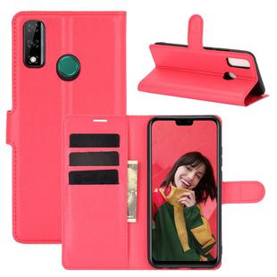 For Huawei Y8S Litchi Texture Horizontal Flip Protective Case with Holder & Card Slots & Wallet(Red)