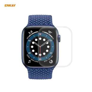For Apple Watch Series 6/5/4/SE 44mm ENKAY Hat-Prince 3D Full Screen PET Curved Hot Bending HD Screen Protector Film(Transparent)