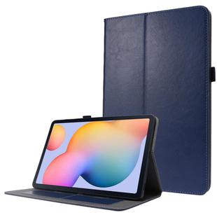 For Samsung Galaxy Tab S8 / Galaxy Tab S7 T870 2-Folding Business Horizontal Flip PU Leather Case with Card Slots & Holder(Dark Blue)