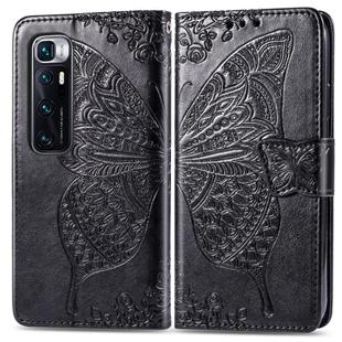 For Xiaomi Mi 10 Ultra Butterfly Love Flower Embossed Horizontal Flip Leather Case with Holder & Card Slots & Wallet & Lanyard(Black)