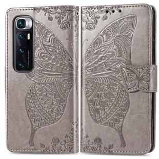 For Xiaomi Mi 10 Ultra Butterfly Love Flower Embossed Horizontal Flip Leather Case with Holder & Card Slots & Wallet & Lanyard(Gray)