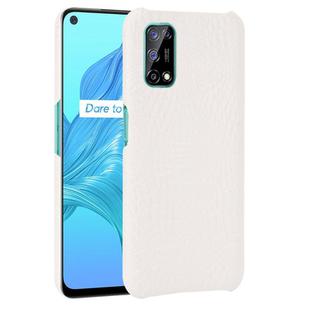 For OPPO Realme V5 5G Shockproof Crocodile Texture PC + PU Case(White)