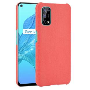 For OPPO Realme V5 5G Shockproof Crocodile Texture PC + PU Case(Red)