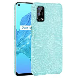 For OPPO Realme V5 5G Shockproof Crocodile Texture PC + PU Case(Light green)