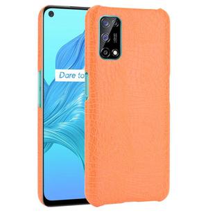 For OPPO Realme V5 5G Shockproof Crocodile Texture PC + PU Case(Orange)