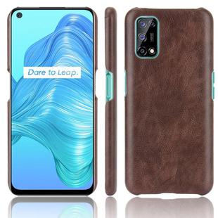 For OPPO Realme V5 5G Shockproof Litchi Texture PC + PU Case(Brown)