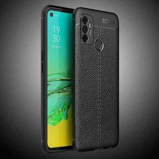 For OPPO A53 (2020) Litchi Texture TPU Shockproof Case(Black)