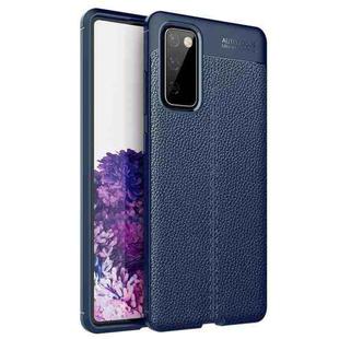 For Samsung Galaxy S20 FE 5G Litchi Texture TPU Shockproof Case(Navy Blue)