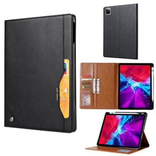 For iPad Air 2022 / 2020 10.9 Knead Skin Texture Horizontal Flip Leather Case with Photo Frame & Holder & Card Slots & Wallet(Black)