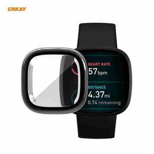 For Fitbit Versa 3 / Fitbit Sense ENKAY Hat-Prince ENK-AC8208 Full Coverage Electroplate TPU Soft Case(Black)