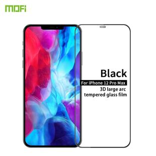 For iPhone 12 Pro Max MOFI 9H 3D Explosion-proof Curved Screen Tempered Glass Film(Black)