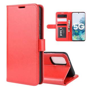 For Samsung Galaxy S20 FE 4G / 5G R64 Texture Single Horizontal Flip Protective Case with Holder & Card Slots & Wallet& Photo Frame(Red)