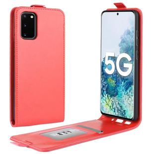 For Samsung Galaxy S20 FE (4G/5G) / S20 Lite R64 Texture Single Vertical Flip Leather Protective Case with Card Slots & Photo Frame(Red)