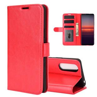 For Sony Xperia 5 II R64 Texture Single Horizontal Flip Protective Case with Holder & Card Slots & Wallet& Photo Frame(Red)