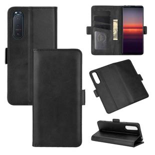 For Sony Xperia 5 II Dual-side Magnetic Buckle Horizontal Flip Leather Case with Holder & Card Slots & Wallet(Black)