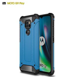 For Motorola Moto G9 Play Magic Armor TPU + PC Combination Case(Blue)