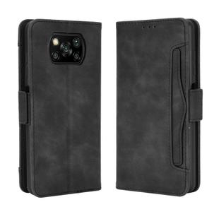 For Xiaomi Poco X3 Pro / Poco X3 / Poco X3 NFC Wallet Style Skin Feel Calf Pattern Leather Case with Separate Card Slot(Black)