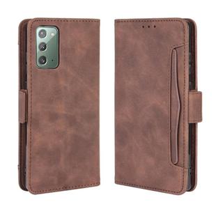 For Samsung Galaxy S20 FE 4G / 5G Wallet Style Skin Feel Calf Pattern Leather Case with Separate Card Slot(Brown)