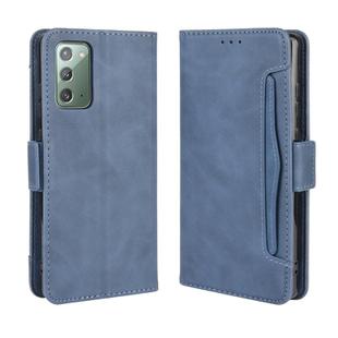 For Samsung Galaxy S20 FE 4G / 5G Wallet Style Skin Feel Calf Pattern Leather Case with Separate Card Slot(Blue)