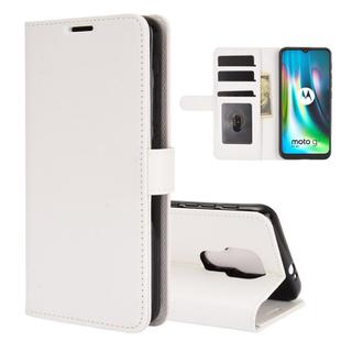 For Motorola Moto G9 / G9 Play R64 Texture Single Horizontal Flip Protective Case with Holder & Card Slots & Wallet& Photo Frame(White)